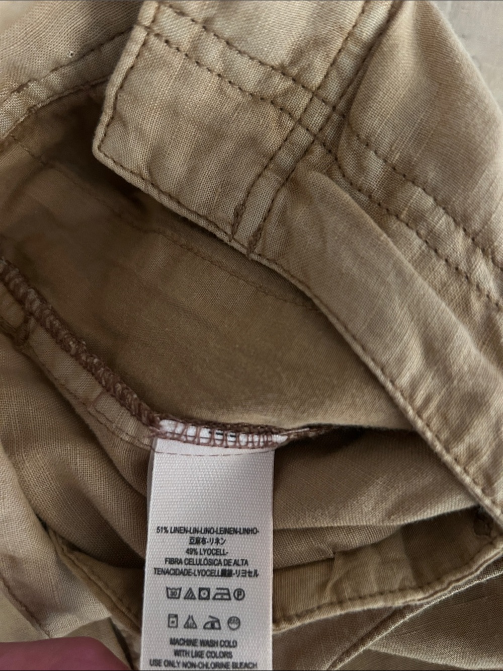 Free People High Rise, Wide Leg Trouser Pants Linen Blend Size 8 - Picture 8 of 11